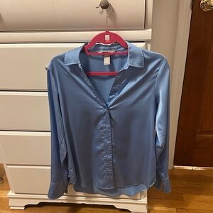 H&M Light Blue Satin Shirt
